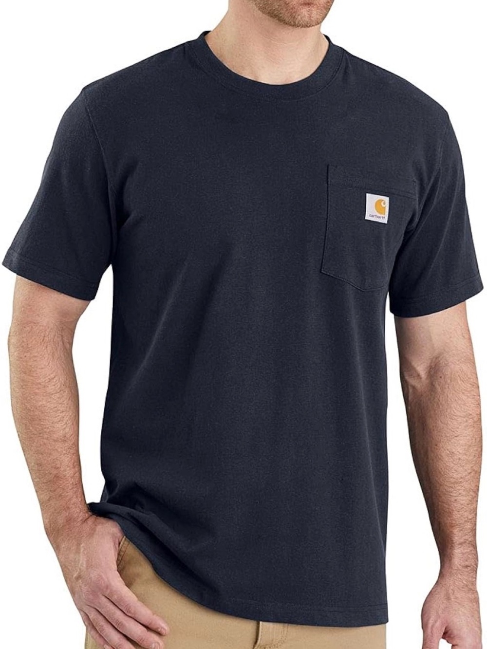 Carhartt Men’s Workwear 100% Cotton Short Sleeve Pocket Tee Navy Blue XS - 533